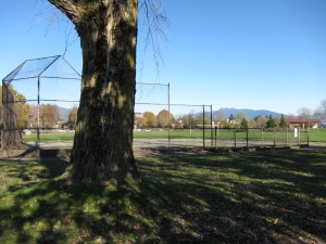 The baseball diamond at Strathcona Park